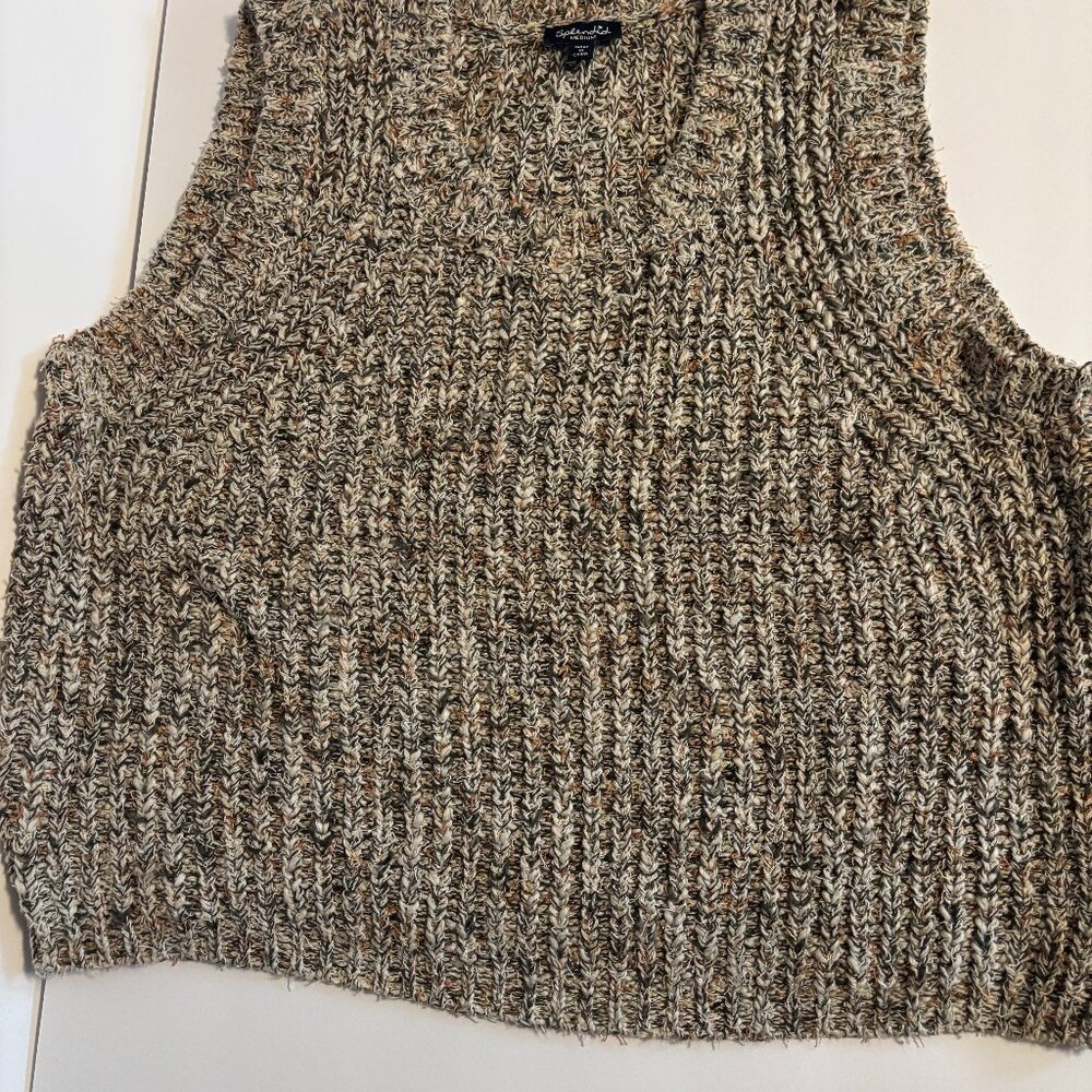 Splendid Elysees Marled Knit Sweater Vest – Neutral Tones
